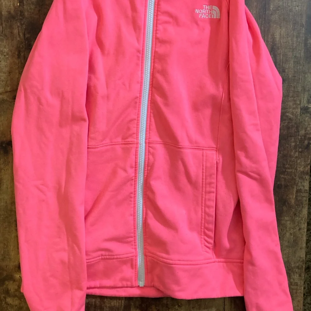 Hot pink Retro North Face fleece zip up jacket Women’s size medium - Picture 3 of 7